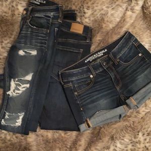 AE bundle size 2-Two jeans and 1 pair shorts